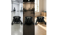 Matte Black Barbell Storage Rack with 10 Slots Stable Vertical Bar Storage Rack Compact Standard Bar Stand Universal for Fitness Studio
