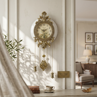 Wall Clock with Pendulum Ornate Pendulum Wall Clock Carved for Hallway