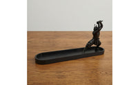 Katana-Style Incense Tray with Samurai Decorative Incense Stick Holder Black Elegant for Home Office