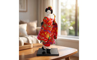 Japanese Geisha Kimono-clads Doll Collectible Japanese Geisha Doll Decorative for Collectors, Tabletop, Shelf, Living Room