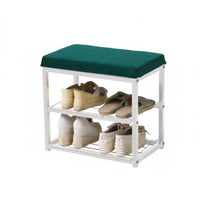 doubleFunction Design 2-Tier Shoe Rack Bench Multifunctional Household Furniture Space-Saving High Load Capacity for Families, Homeowners, Adults, Entryway, Doorway, Hallway, Living Room