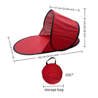 Instant-Open Sunshade Protection Beach Tent with Carrying Bag Beach Tent with Storage Bag Quick-Open Sun Shelter Compact