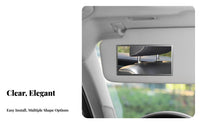 Car Sun Visor Mirror Crystal-Clear Peel-and-Stick Makeup Mirror Shatterproof