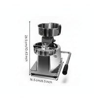 Heavy-Duty Hamburger Patty Press Machine Lever-Operated Manual Patty Press Countertop Food Prep Tool Brushed Silver