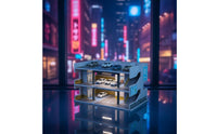 1:64 Scale Parking Garage Model  Realistic Details Japanese Parking Building Model USB Powered  Car Display Case for Desk