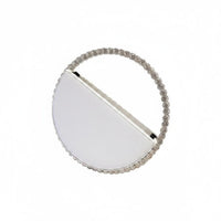 Elegant Rhinestone Circle Bag Formal Event Crystal Handle Purse Sequin-Design Glow for Wedding, Banquet
