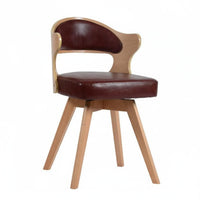 Upholstered rotate Chair with Curved spine Nordic design Vanity Stool for Students