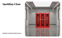 Cold-Rolled Steel Micro Fire Station Cabinet Strong and Long-Lasting Fire Equipment Cabinet Rust Resistant Glass Door Safety Locker for Construction Site Managers, School Administrators, Factories, Office Buildings, Workshop, Shopping Malls