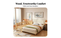 Polished Rounded Edges Wooden Co-Sleeper with Guardrail Sturdy Frame children's Furniture Space-Saving Toddler Bed Breathable Slatted Base for Toddlers, Infants, Nursery, Bedside, Bedroom, Small Apartments