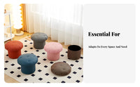 With Storage Function Mushroom-Shaped Seat Multi-Functional Mushroom Ottoman adaptable Use Small Stool space-saving Size for Children, Home Decorators, Living Room, Entryway, Bedroom, Playroom