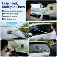 Car Window Cleaner Long Handled Extendable for SUV Home Windshield Interior