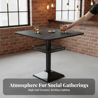 Urban aesthetic Booth Set Sintered Sta surface Urban aesthetic Dining Set Sturdy Construction Bar Table and Chairs for Homeowners, Bistro, Lounge