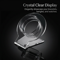 Jewelry Bracelet Display Holder, Clear Acrylic Bangle Organizer for Selling, Countertop Display Stand, Minimalist Design Bracelet Organizer
