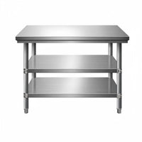 Easy to Clean Stainless Steel Work Table Rust Proof Stainless Steel Workbench Heat Resistant Kitchen Food Prep Table Unrestricted Standing Design for Restaurant Owners, Home Cooks, Homeowners, Bakery, Bar, Warehouse, Garage