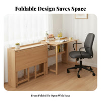 Space-Saving Foldable Desk Installationcomplimentary Foldable cross-frame Desk Easy Assembly Computer Table Minimalist and design for telecommuting Workers, Apartment Dwellers, Bedroom, Small areas, Dorm Room, Home Office