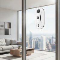 Smart Window Cleaning Robot Distant Control Window Cleaner Robot Electric Automatic Glass Cleaner Compact for Homeowners, High Glass Surfaces, Apartments