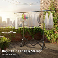 Space-Saving Foldable X-Frame Clothes Airer Extendable Laundry Rack Portable Drying Stand Easy Assembly for Apartment Dwellers, Homemakers, Balcony, Small Spaces, Indoors, outdoorsdoors