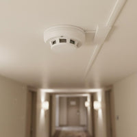 Hardwired Fire Alarm High Sensitivity Photoelectric Fire Alarm Ceiling Mount Fire Monitor Rapid Detection Home Safety Device