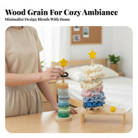 Hair Tie Organizer Vertical Solid Wood Compact Storage for Dresser