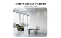 2 Pieces Italian Inspired Square and Round fit togethering Tables Minimalist Aesthetic Coffee Table Modern design Living Room Furniture Two-Piece Set for Homeowners, Apartment Dwellers, Interior Designers, Home, Lounge Area, Small Spaces, Bedroom