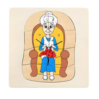 Cartoon Theme Creature Growth Activity Set Early Learning Montessori Creature Activity Set Preschool Education Multilayer Wooden Jigsaw Cognitive Development for Preschoolers, Kids, Toddlers, Classroom, Daycare
