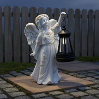 Creative Design Solar Angel Lantern No Wiring Needed Solar Garden Angel Automatic Night Illuminate for Yard, Patio