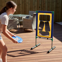 Freestanding Water-Play Target Game Rack Versatile Target Game with Net Outdoor Active for Backyard