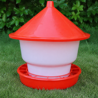 2 Pack Chicken Feeder, Thickened Rainproof Feed Bucket for Poultry, Hanging & Floor-Standing Chick Feeder