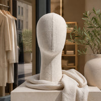 Decorative Linen Mannequin Head Sturdy Mannequin Head with Torso Sturdy Hat Display Stand Realistic for Hairpiece Makers, Boutiques, Studios