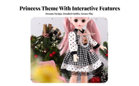 30cm Princess Doll Changeable Outsideside Fits 23 Joint Articulated Doll children's Toy Soft Silky Hair Cute Face for Girls
