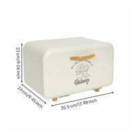 Drop down Bread Box White Metal Bread Box Space Saving