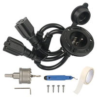 Waterproof NEMA 5-15P AC Power Cord for RV, 12AWG, 125V