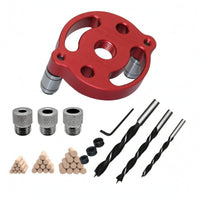 Adjustment Slots Vertical Drilling Positioner Aluminum Alloy Vertical Drill Guide Jig Anodized Finish Centered Drill Guide Straight Holes for Panel Work