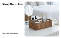 Woven Plastic container adaptable Woven Pattern Basket Drawerconvenient for Parents