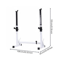 Heavy Duty Construction Adjustable Squat Rack Anti-Slip Feet Weight Bench Squat Rack Space Saving Multi-Function Workout Station for Men, Fitness Enthusiasts, Home Gym