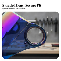 Visor Sun Protection Helmet Visor Crystal Clear Replacement Face Visor for Unpaved Terrain, Daytime Riding