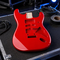 Polyester Finish S-styleStyle Body Contoured Heel Paulownia Wood Body Two-Point Tremolo Mount Music Instrument Parts Four-Bolt Neck Pocket
