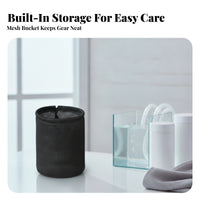Washable Aquarium Pump Intake Cover Black Reusable Mesh Filter Bag