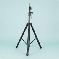 Folding Mannequin Head Tripod Stand Three-Legged Adjustable Hairpiece Stand Tripod Matte Black Hairpiece Head Holder Foldable