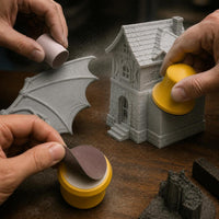 3D Print Model Sanding Kit with Flocking Sandpaper and Backing Pad, 1-3 Inch