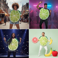Lime Costume One-Size-Fits-Most Lime Outfit with Hat Cape-Style for Cosplayers