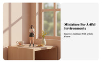 Detailed Female Photographer Figurine Handmade Standing Decorative Woman with Camera Figurine Miniature Woman Statue