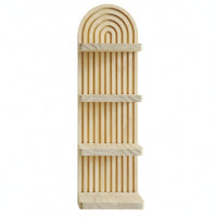 Decorative Arched Wall Shelf Geometric Slatted Wall Shelf Floating Shelving Minimalist for Bedroom