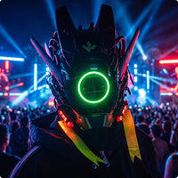 Cosplay Helmet Faceplate with LED | Light-up, edgy Helmet faceplate, for Halloween