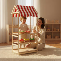 Children's Book and Toy Organizer Freestanding House-Style Shelf Accessible