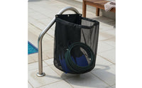 Fence Hanging Pool Organizer Heavy Duty Poolside Hanging Mesh Bag Foldable for Yard