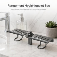 Faucet Bathroom Organizer Shelf Wall-Mounted No-Drill Toilet Washbasin Storage Rack