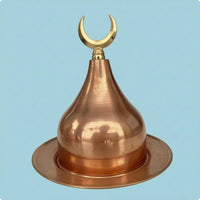 Copper Sugar Bowl Matching Tray Copper Sugar Dish Seasoning Container Bell-Shaped Storage Jar Antique Design
