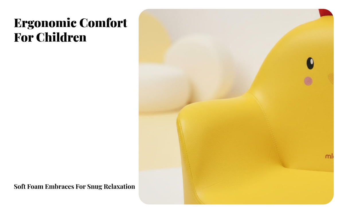 Cartoon Inspired Toddler Reading Chair Non-Slip Feet children's Furniture Easy to Clean kids' Armchair Lightweight and Portable for Toddlers, Preschoolers, Parents, Playroom, Nursery, Bedroom, Living Room