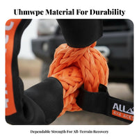 High Breaking Strength Soft Rope Heavy-Duty Synthetic Rope Lightweight and Safe Towing Equipment Long-Lasting for Away from the Road-Highway Enthusiasts, ATV/UTV Operators, Rescue Personnel, Winching, Emergency Situations, Camping